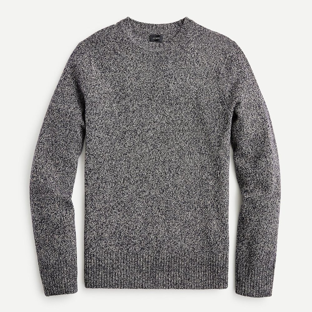 J. Crew Rugged Merino Wool Marled Crewneck Sweater Size Large